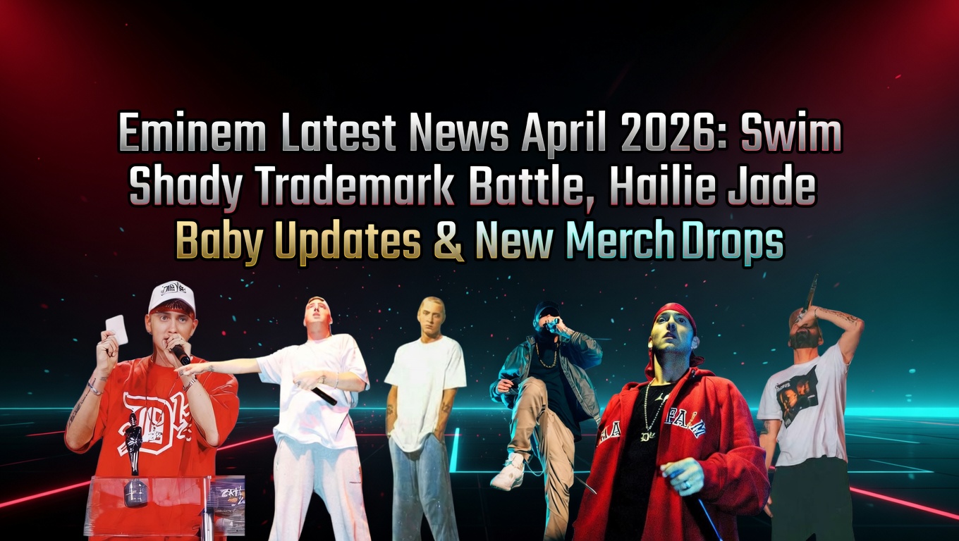 Eminem Latest News April 2026: Swim Shady Trademark Battle, Hailie Jade Baby Updates & New Merch Drops