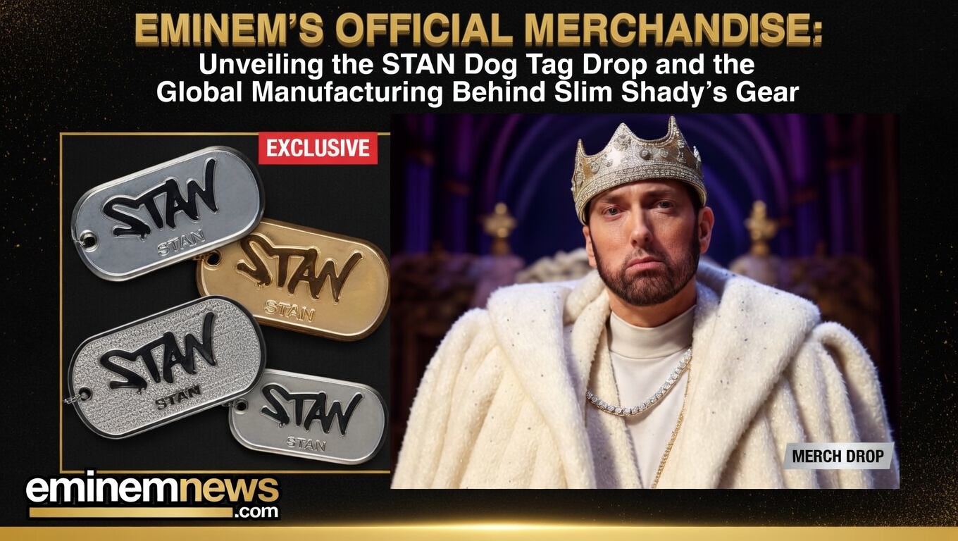 Eminem Official Merchandise 2026: STAN Dog Tag Drop, Manufacturing & Where It's Made