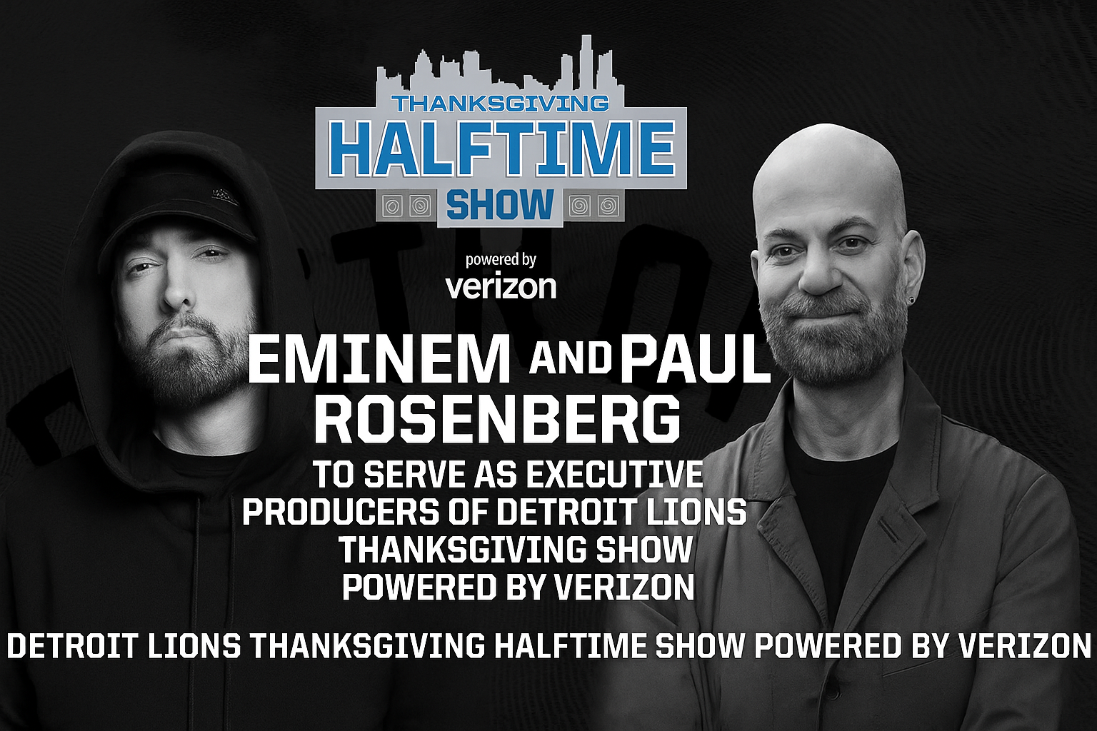 Eminem and Paul Rosenberg to Produce Detroit Lions Thanksgiving Halftime Show Through 2027