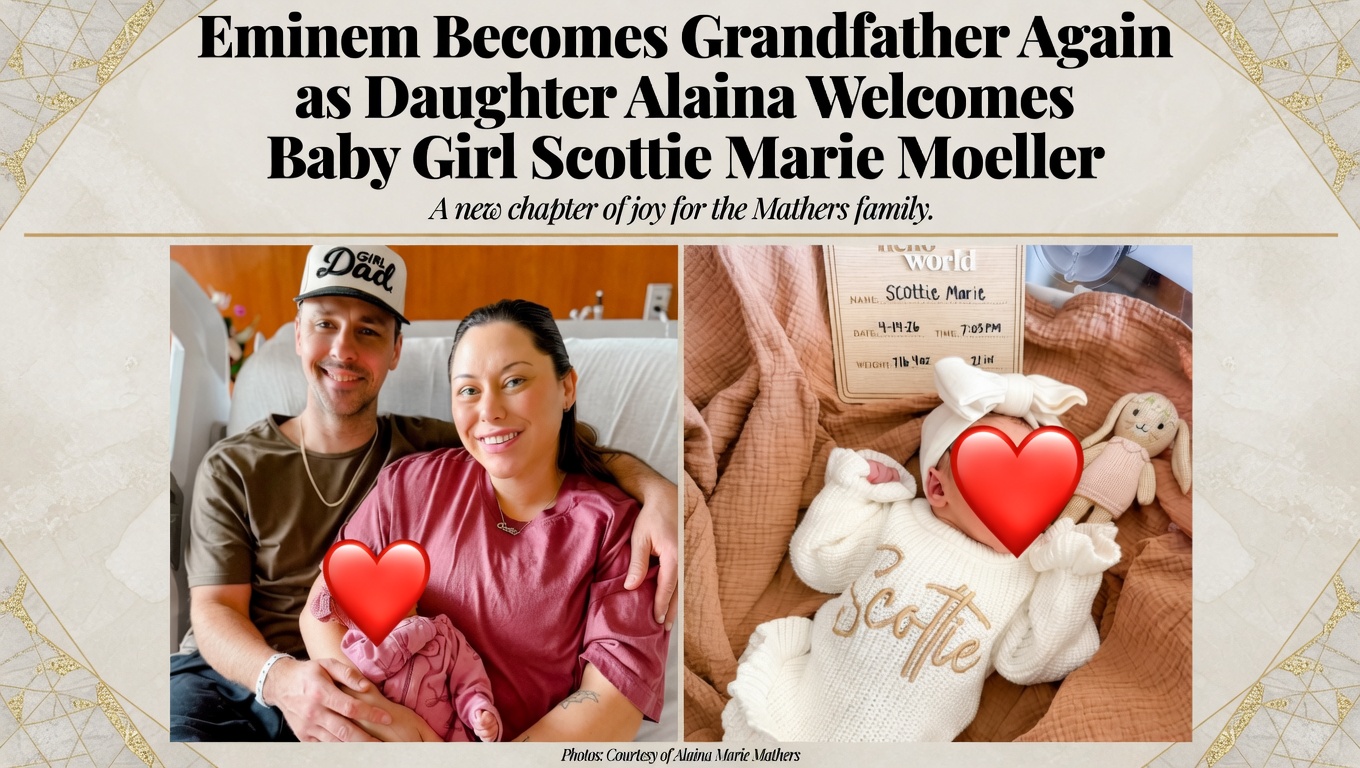 Eminem Becomes Grandfather Again as Daughter Alaina Welcomes Baby Girl Scottie Marie Moeller